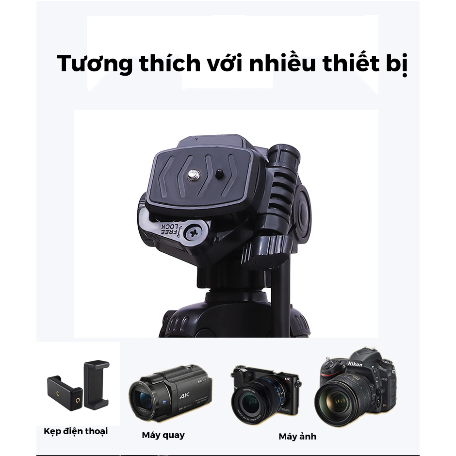 Chân Quay Máy Ảnh Điện Thoại Tripod 360° - Thiết Kế Chắc Chắn - Nhỏ Gọn Tiện Lợi - Chính Hãng HD Design