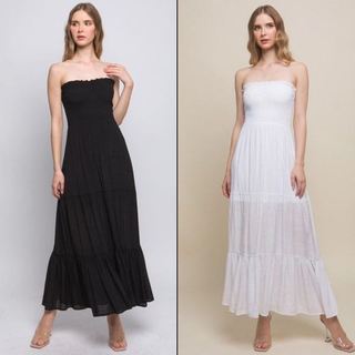 Đầm linen Lovetree ôm suông vải đũi cúp ngực