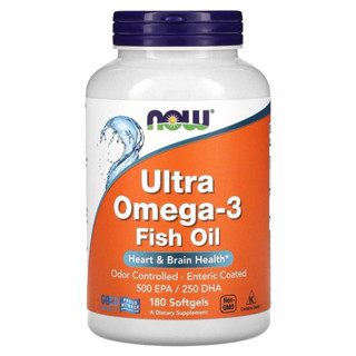 [Date 1/2028] Viên xả uống Now Omega 3 180 EPA 120 DHA - Dầu cá Omega-3 Fish Oil