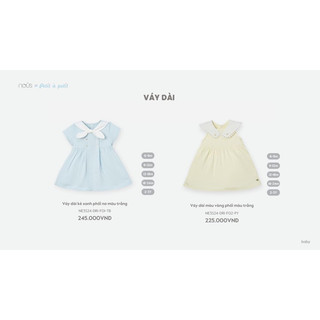 Nous váy dài bé gái 6m,9m,12m,18m,2y
