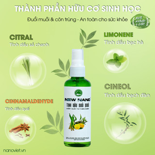 Chai xịt phòng tinh dầu thiên nhiên đuổi muỗi, an toàn cho bé