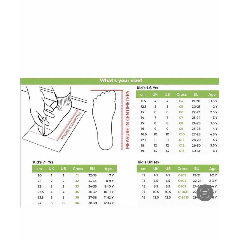 SỤC CROCS chuẩn auth vnxk 33-35