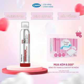 Xịt chống nắng Super Glutathion Brightening Sun Spray SPF 50+ Wellderma - 180ml