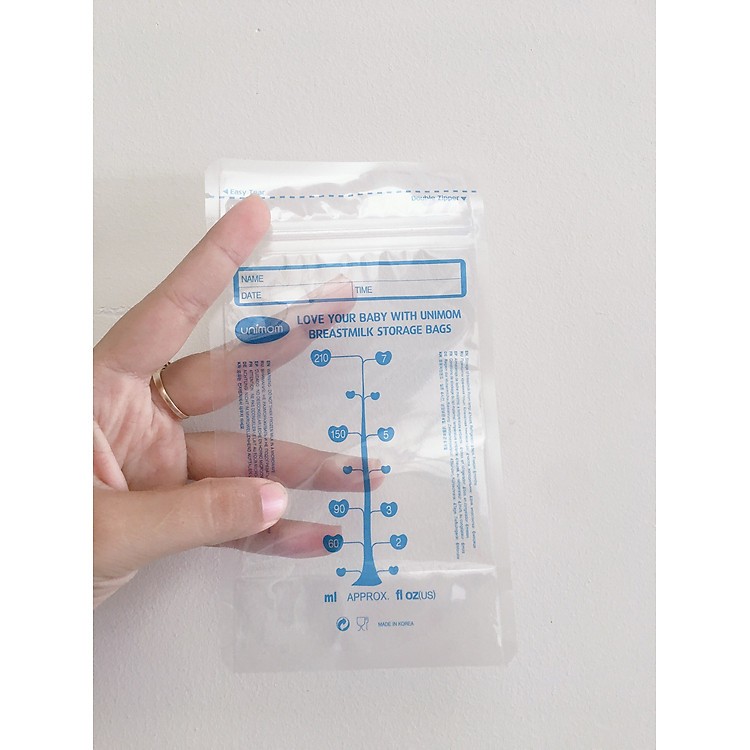 Túi trữ sữa Unimom không có BPA 210ml