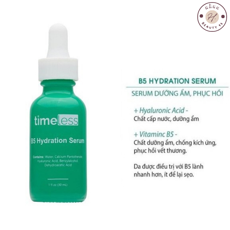Tinh chất serum cấp ẩm phục hồi da TIMELESS vitamin b5 + hyaluronic acid 30ml chính hãng
