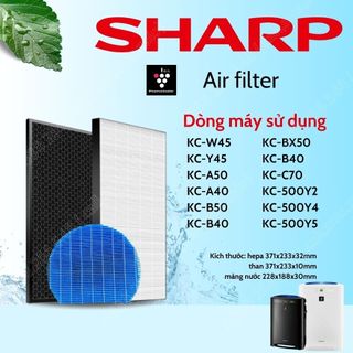 Màng lọc không khí sharp w45, y45, a50, a40, b50, b40, bx50, kc-c70, kc-500y2, kc-500y4,kc-500y5