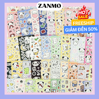 Hình dán sticker cún trơn - hình dán chó con dễ thương phong cách hàn quốc