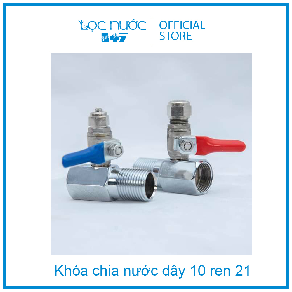 Khóa chia nước dây 10 ren 21, Khẩu khóa đỏ dây 10 ren 21