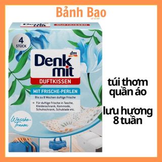 Túi thơm để tủ quần áo Denkmit nội địa Đức, hộp 4 gói túi thơm treo tủ BANHBAO