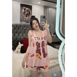 Bộ Pyjama Cánh Tiên Lụa xước Cute