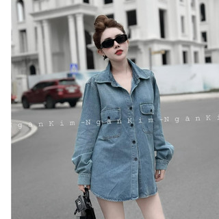 Áo sơ mi bò túi hộp fom đẹp hàng QC - Dungpham