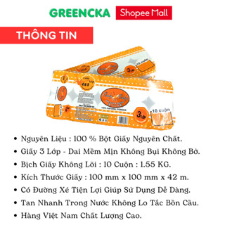 Giấy Vệ Sinh Không Lõi Cao Cấp C&S VIET 10 Cuộn Giấy 3 Lớp