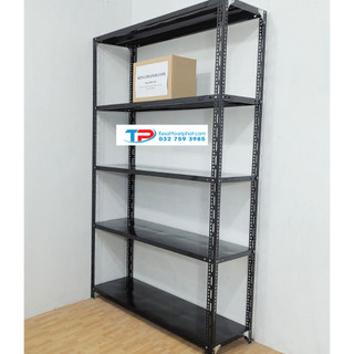 Kệ sắt v lỗ màu đen: dài 1m5 x rộng 40cm x cao 1m5-1m8-2m x 3,4,5 tầng
