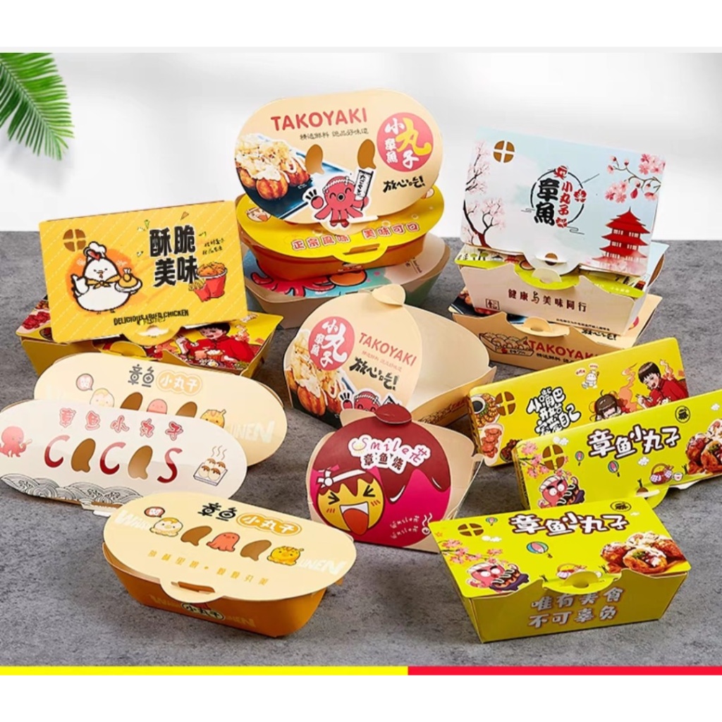 100 Hộp Takoyaki 4 viên - 6 viên - 8 viên