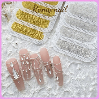 Túi bi trang trí móng size 0.4mm màu vàng bạc - Hũ bi, hạt bi nail thép size nhỏ mini