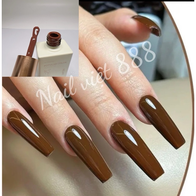 Sơn gel màu nâu đậm, sơn nâu socola siêu xinh G97
