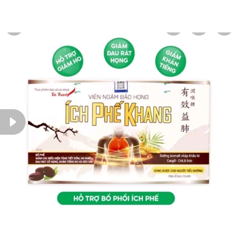 Viên ngậm Ích Phế Khang ( Mua 20 gói tặng 1 gói ngậm Ích Phế Khang)