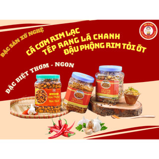 Combo 3 món Cá cơm rim lạc + Tép rang lá chanh + lạc rim tỏi ớt