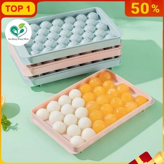 Khay đá bi tròn tủ lạnh 33 viên có nắp đậy