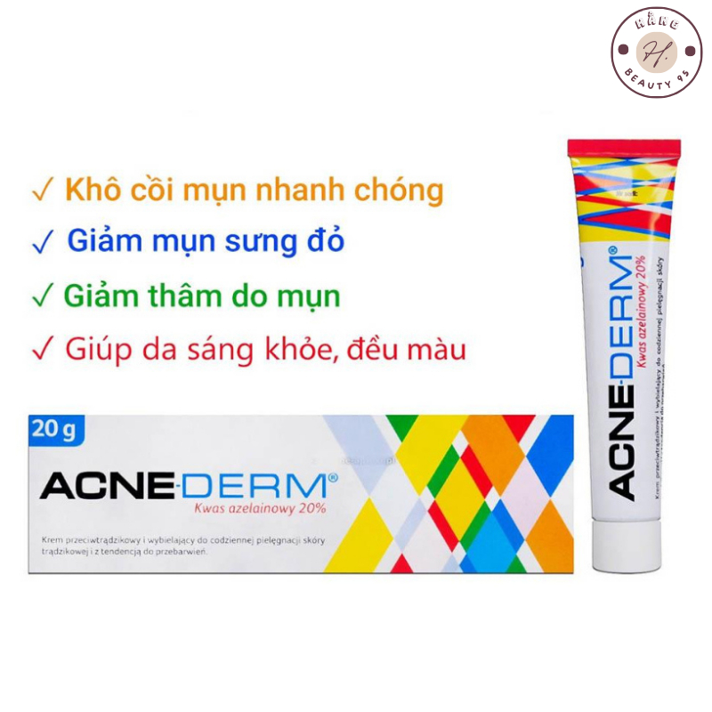 Kem giảm mụn Acnederm Azelaic Aicd 20% làm trắng sáng da, giảm mụn 20g