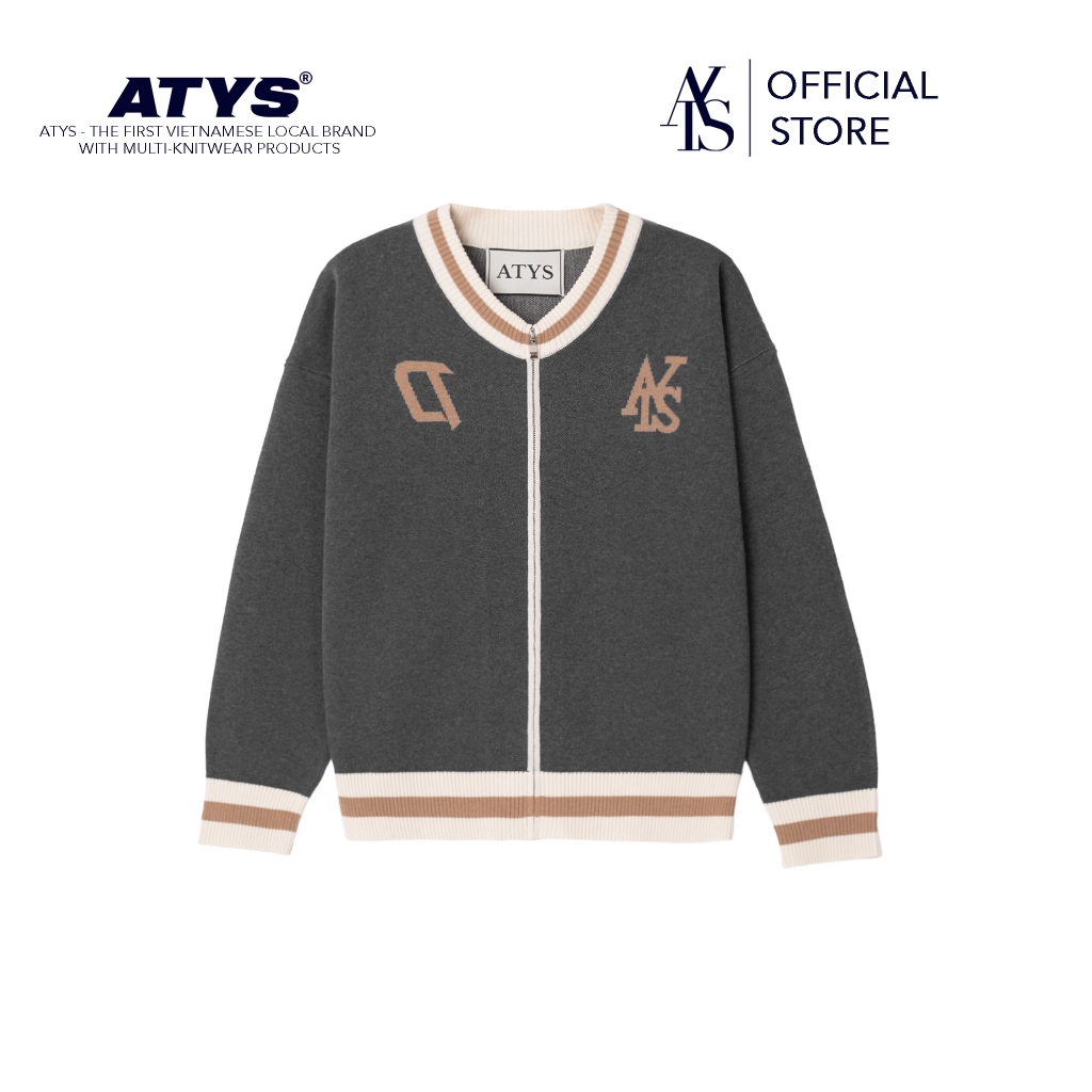 Áo 𝐀𝐓𝐘𝐒® "𝐇𝐎𝐌𝐄𝐋𝐀𝐍𝐃" 𝐑𝐎𝐔𝐍𝐃 𝐍𝐄𝐂𝐊 𝐙𝐈𝐏𝐏𝐄𝐑 𝐊𝐍𝐈𝐓 𝐒𝐖𝐄𝐀𝐓𝐄𝐑 - 𝐒𝐓𝐎𝐑𝐌 𝐂𝐋𝐎𝐔𝐃