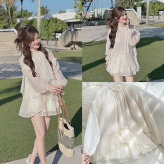 Đầm tầng nút ngọc xoè tầng