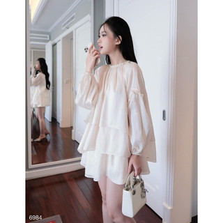 Đầm tầng nút ngọc xoè tầng