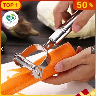 Nạo Inox Đa Năng 3 In 1 Nạo Gọt Rau Củ Quả Bào Sợi Siêu Sắc Hàng Nội Địa Trung