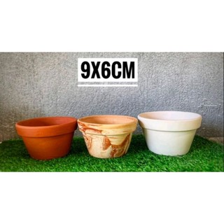 Chậu đất nung 9×6 cm trồng sen đá xương rồng