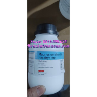 Chất MgCl2.6H2O Magnesium chloride hexahydrate (tinh thể màu trắng) tinh khiết lọ 500g magie clorua MgCl2