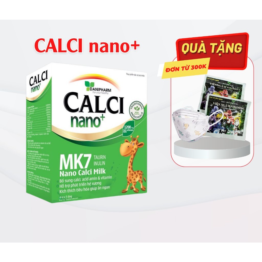 Canxi Nano DANIPHARM, bổ sung canxi cho bé, tăng chiều cao