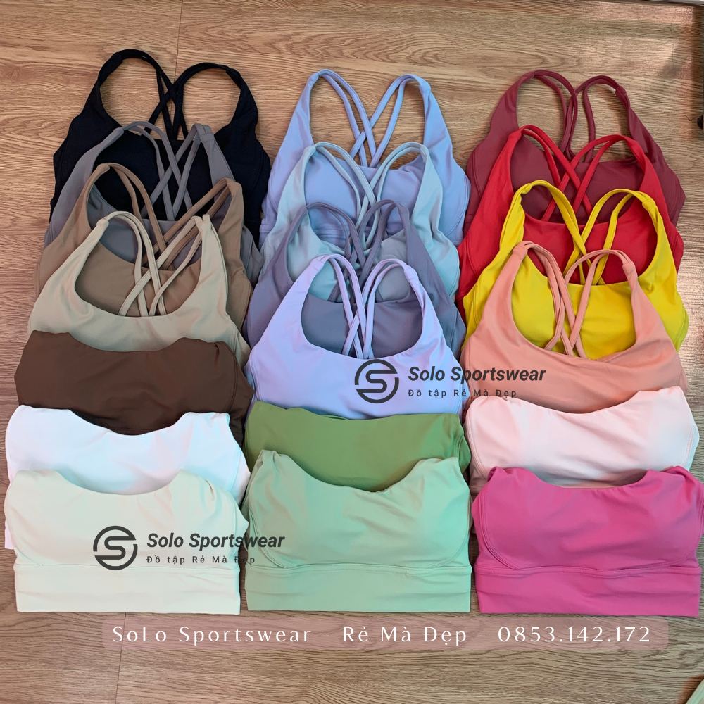 Áo Bra Hai Dây Croptop Đan Dây Lưng❤️𝐂𝐎́ 𝐌𝐔́𝐓❤️Thể Thao Nữ Tập Gym Yoga Thun Poly Mịn Mềm Thoáng Mát 422