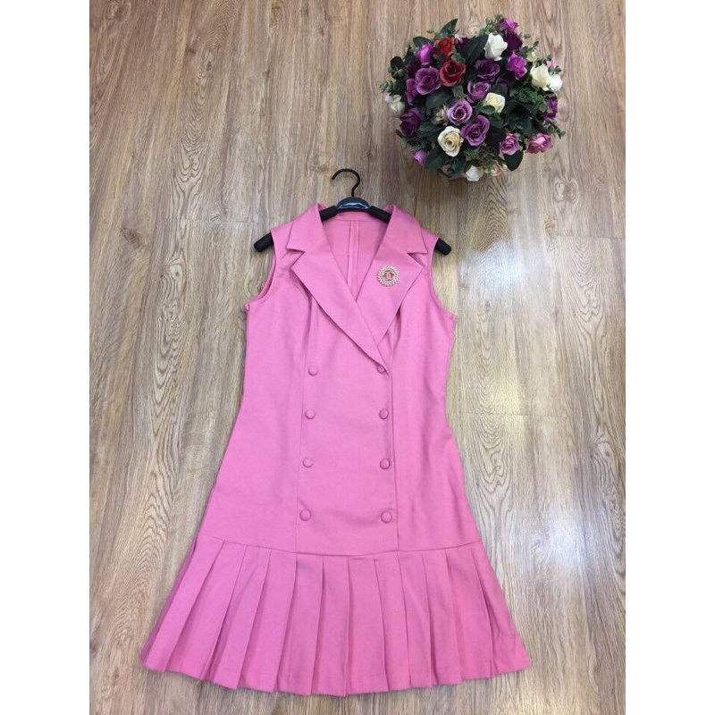 Váy Hồng công sở free size 52-58kg