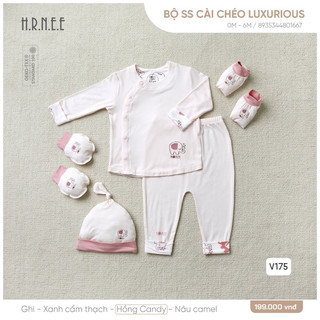 Hrnee - Bộ sơ sinh cài chéo luxurious
