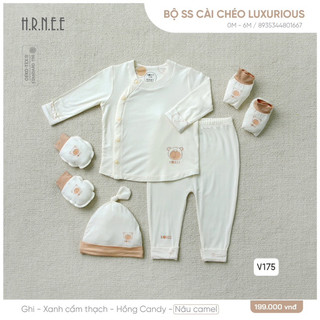 Hrnee - Bộ sơ sinh cài chéo luxurious