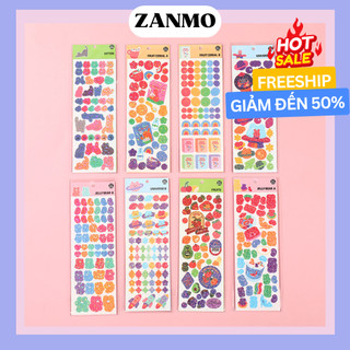 Zanmo tấm hình dán sticker mèo gấu lấp lánh phong cách Hàn Quốc dễ thương