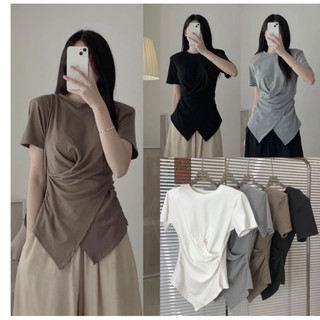 Áo Thun Nữ , Áo Thun Tăm Xoắn Eo