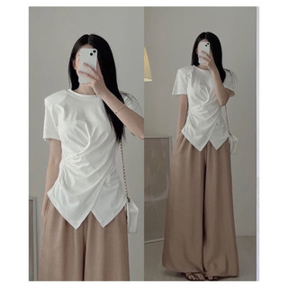 Áo Thun Nữ , Áo Thun Tăm Xoắn Eo
