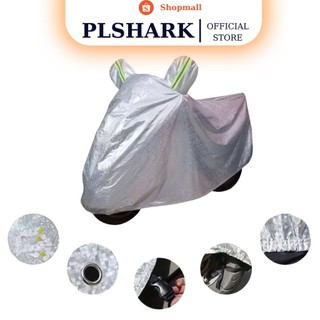 Bạt phủ xe máy PLSHARK loại dày áo trùm phủ bọc che nắng mưa vải tráng nhôm cao cấp [ HÀNG TỐT ]