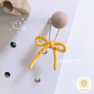 Móc khóa nơ len handmade 🎀 (ib chọn màu)