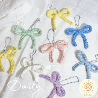 Móc khóa nơ len handmade 🎀 (ib chọn màu)