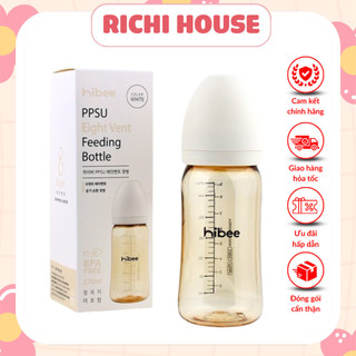 Bình sữa nội địa hàn hibee - ppsu - 170ml & 270ml - được chọn size núm ti.