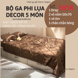 Bộ Chăn Ga Gối Phi Lụa 1M2 và 1M4x2m Giá Rẻ Nhất Shopee