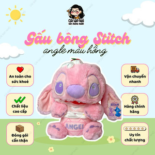Gấu Bông Stitch Angle Màu Hồng 30cm Chính Hãng