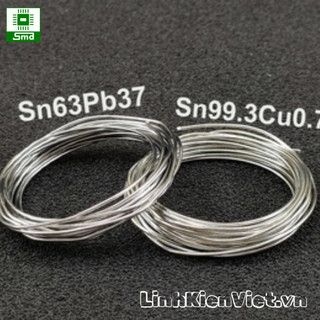 Gói 1mét - Thiếc hàn nhẹ lửa có nhựa thông Sn63Pb Sn99.3Cu 1 mét thiếc không chì hoặc 63/37 Tỉ lệ chì và đồng thấp