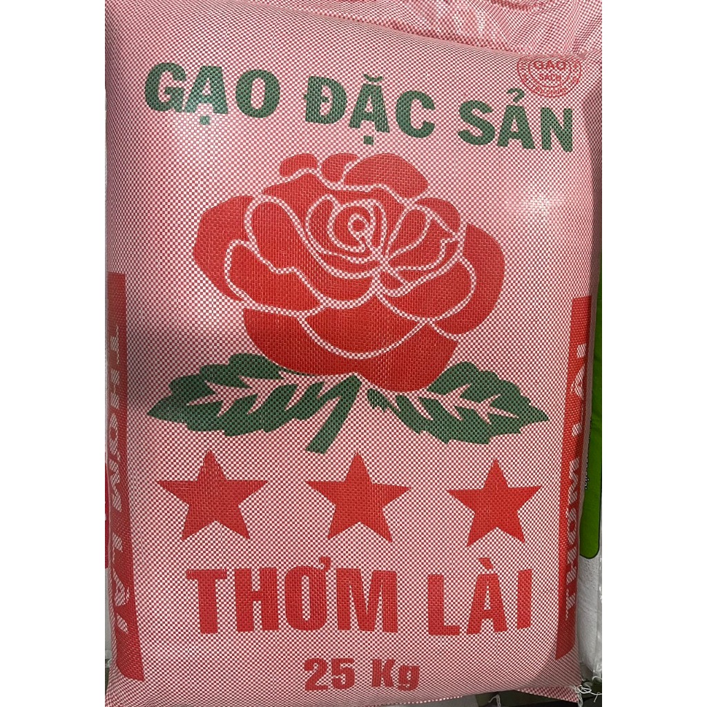 Gạo Thơm Lài dẻo vừa thơm cơm bao 25kg