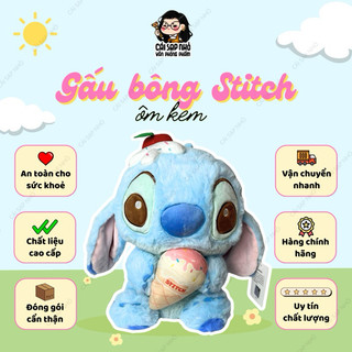 Gấu bông ôm kem 30cm chính hãng