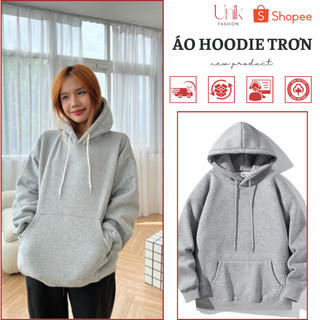 Áo hoodie Trơn Chất Nỉ Bông Form Rộng Nam Nữ Unisex Oversize