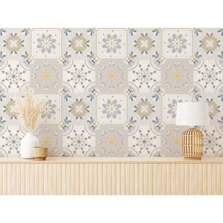 Decal gạch bông dán tường - Decal dán bếp - khổ 5mx60 chống thấm trang trí nhà cửa