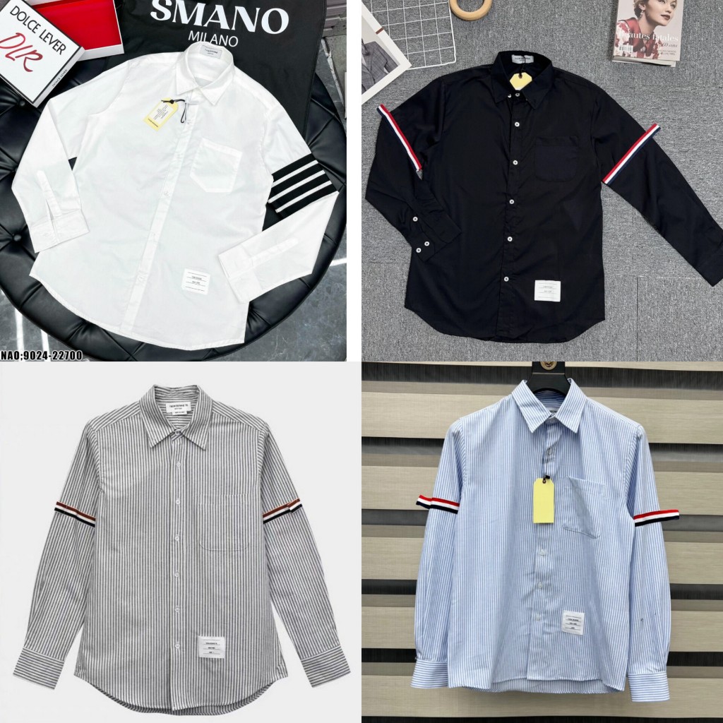 Áo sơ mi nam dài tay vải lụa cotton mới nhất Áo sơ mi kẻ hottrend